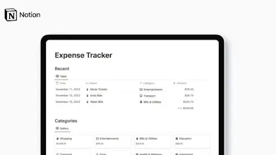 Notion Expense Tracker gallery image