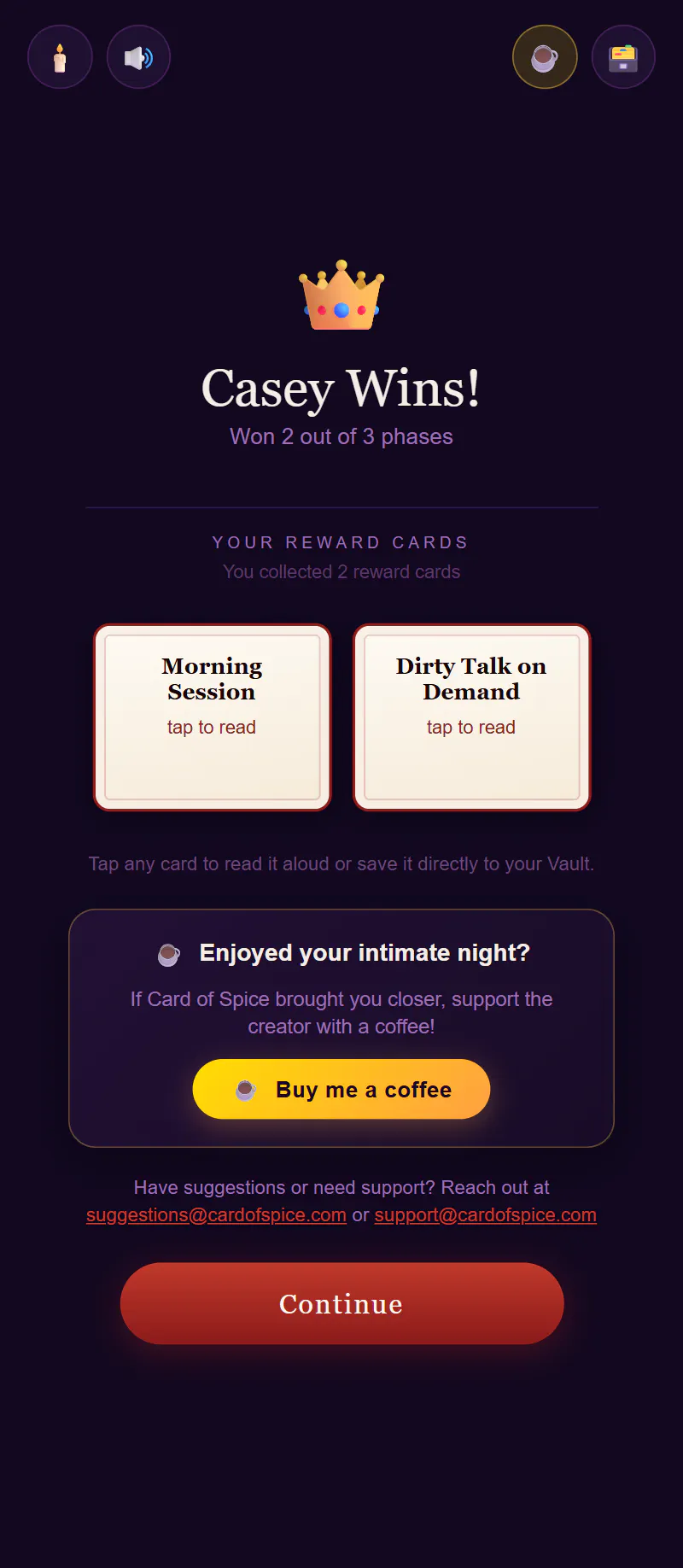 Cards of Spice - Adult Couples Card Game screenshot 11