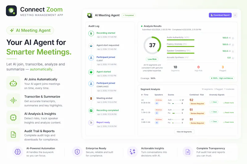 Connect Zoom - AI Meeting App screenshot 3