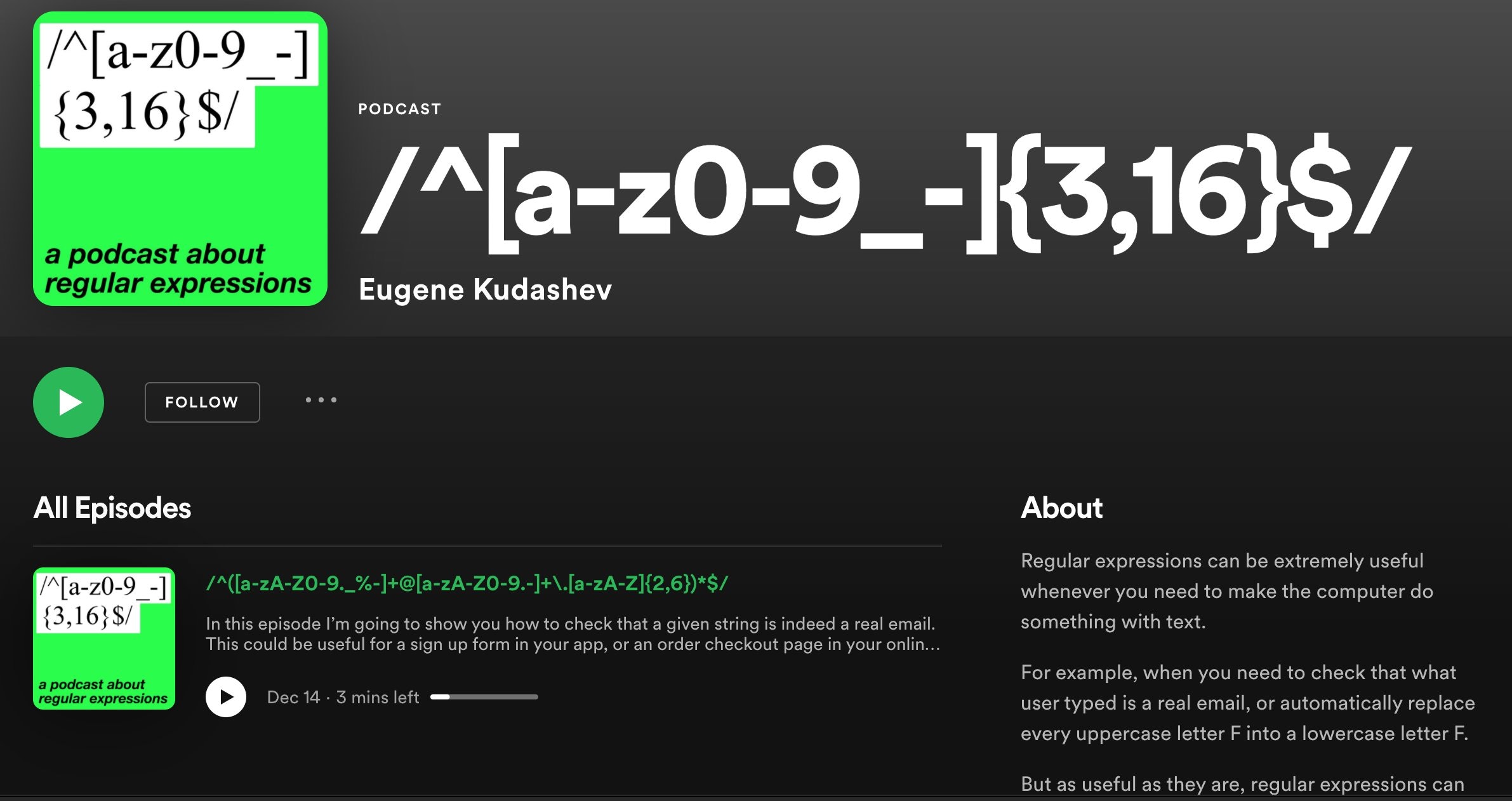 A Z0 9 3 16 A Podcast About Regular Expressions Product Hunt