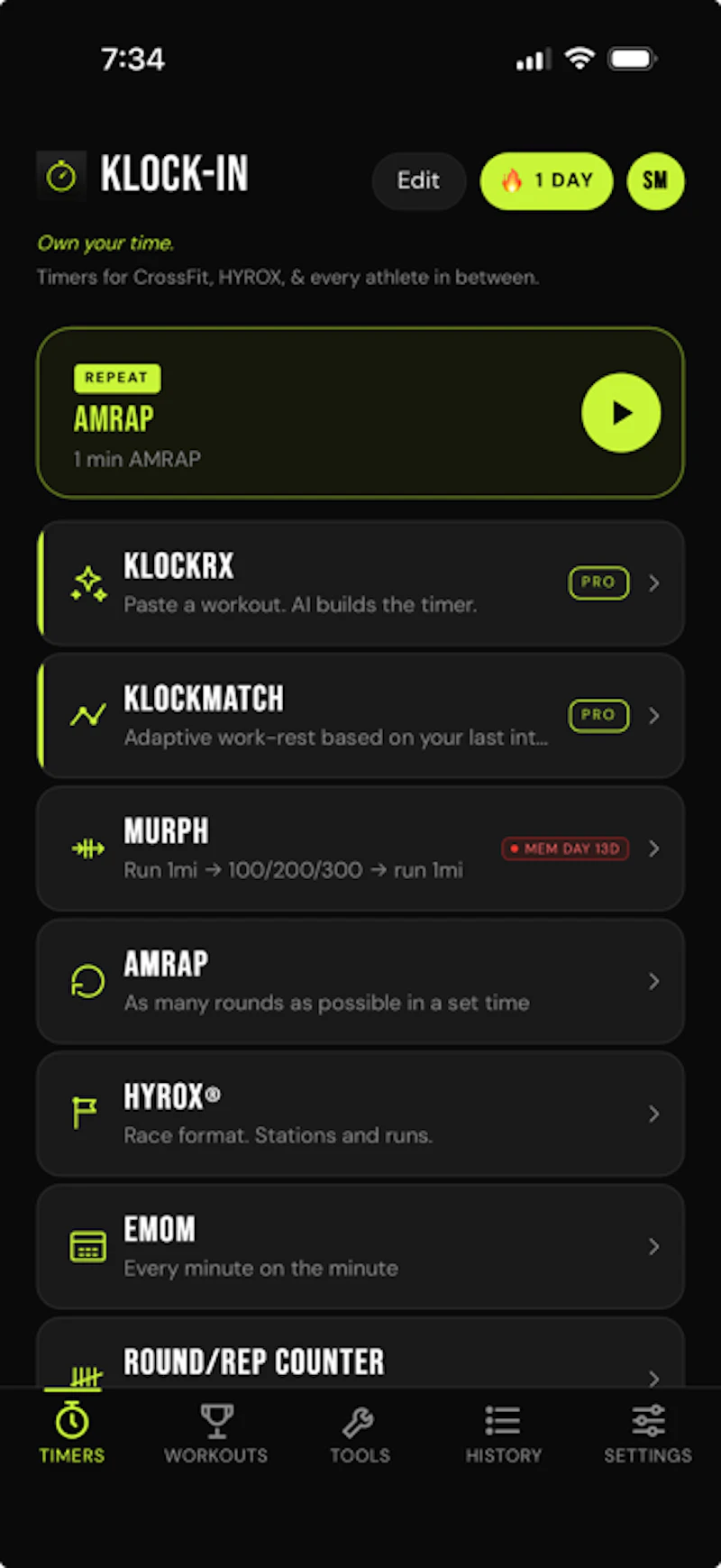 Klock-In screenshot 2