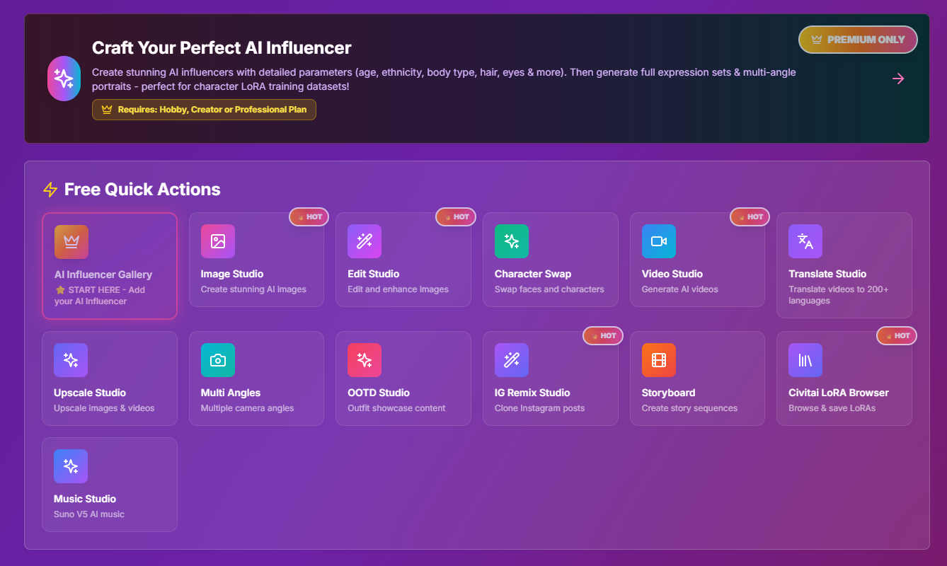 AI Influencer Studio gallery image