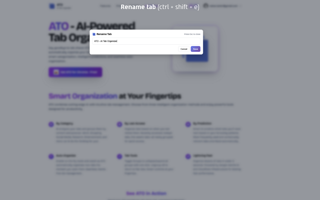 ATO - AI Tab Organizer | Tab Manager gallery image