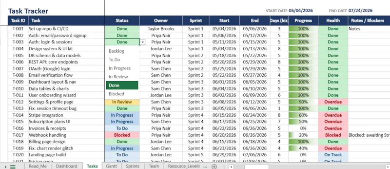 SheetSprint screenshot 5