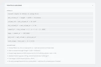 Cement & Concrete Calculator gallery image