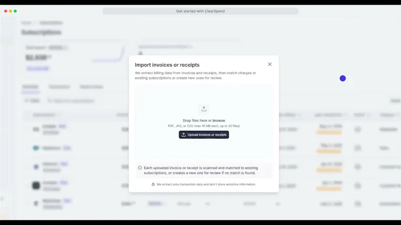 ClearSpend AI screenshot 1 (video preview)