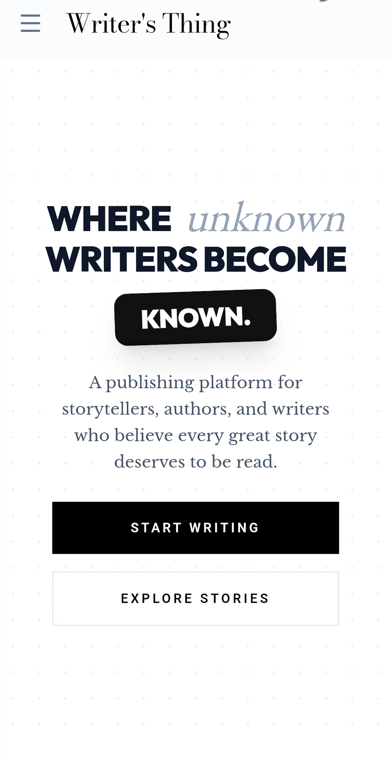 Writer's Thing screenshot 1