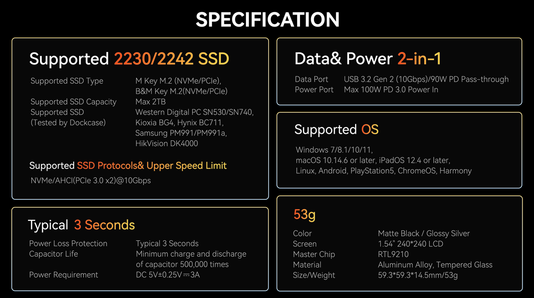 डॉककेस स्मार्ट मैगसेफ - एक बड़े मस्तिष्क के साथ एक चिकना SSD संलग्नक, 2TB तक भंडारण मीडिया 10