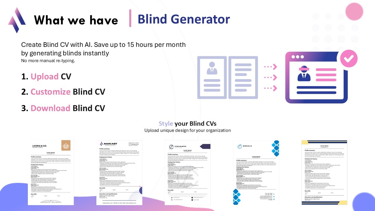 블라인드 CV 생성기 - CV를 블라인드로 변환합니다 미디어 3