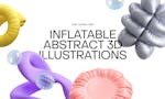 Inflatable abstract 3d illustrations image
