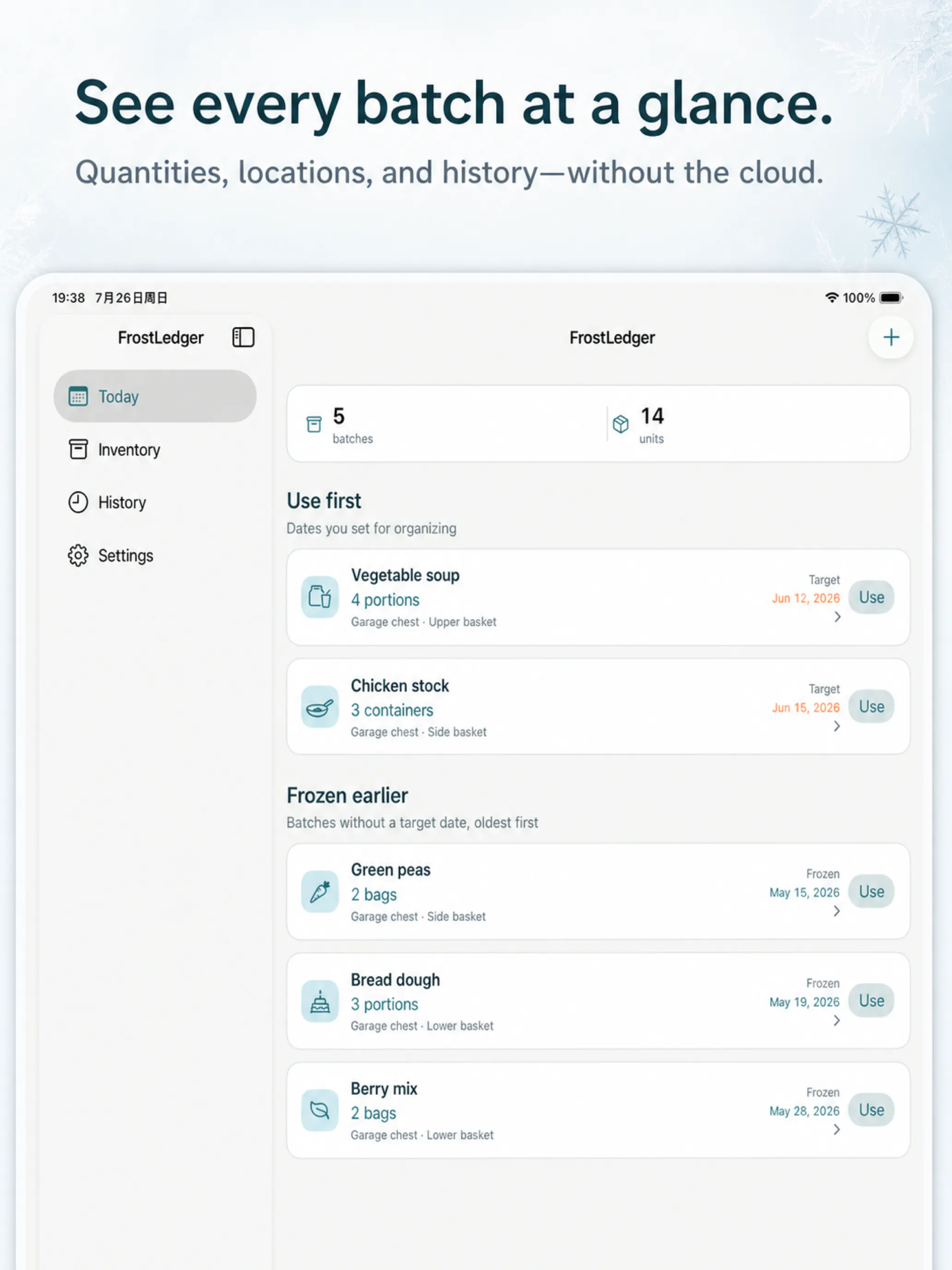 FrostLedger: Freezer Log gallery image