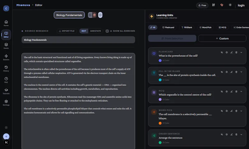 Mnemova screenshot 2