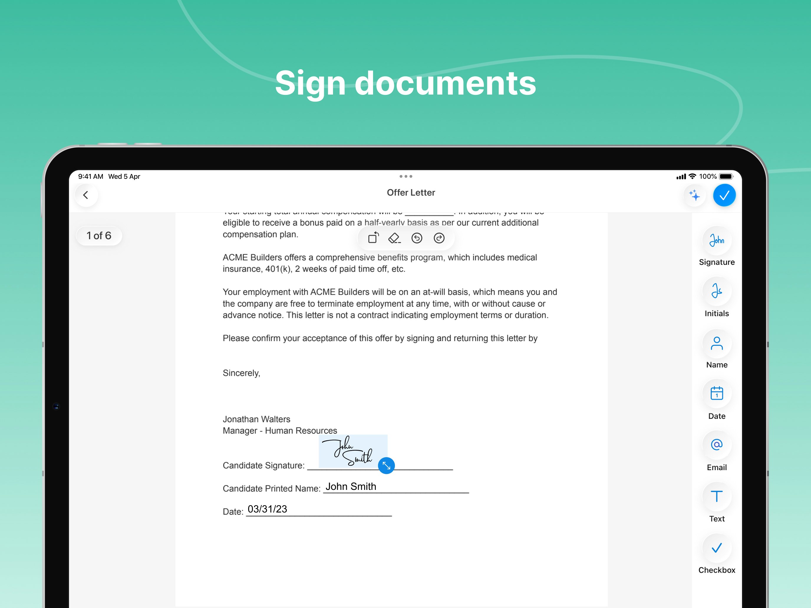Signeasy: Al-Powered eSign app - Screenshot 2 preview
