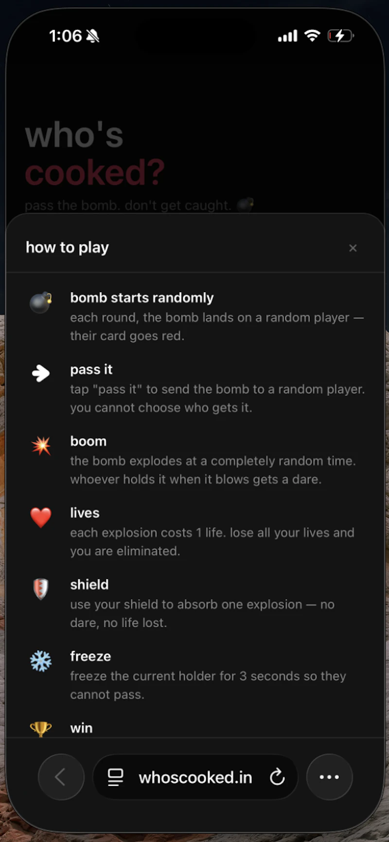 Who's Cooked screenshot 2