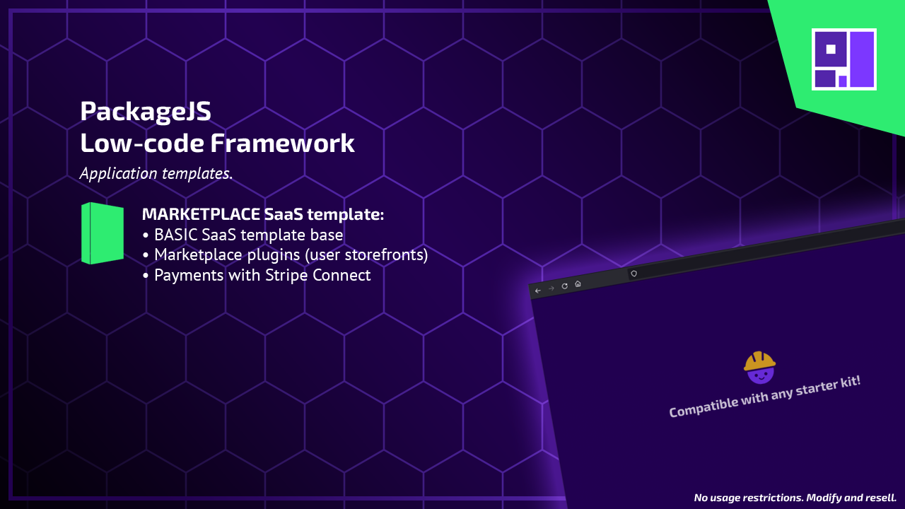 وسائط قالب Marketplace SaaS (مع شريط) - packagejs لـ node.js ، postgresql ، vue.js ، قالب AWS 8