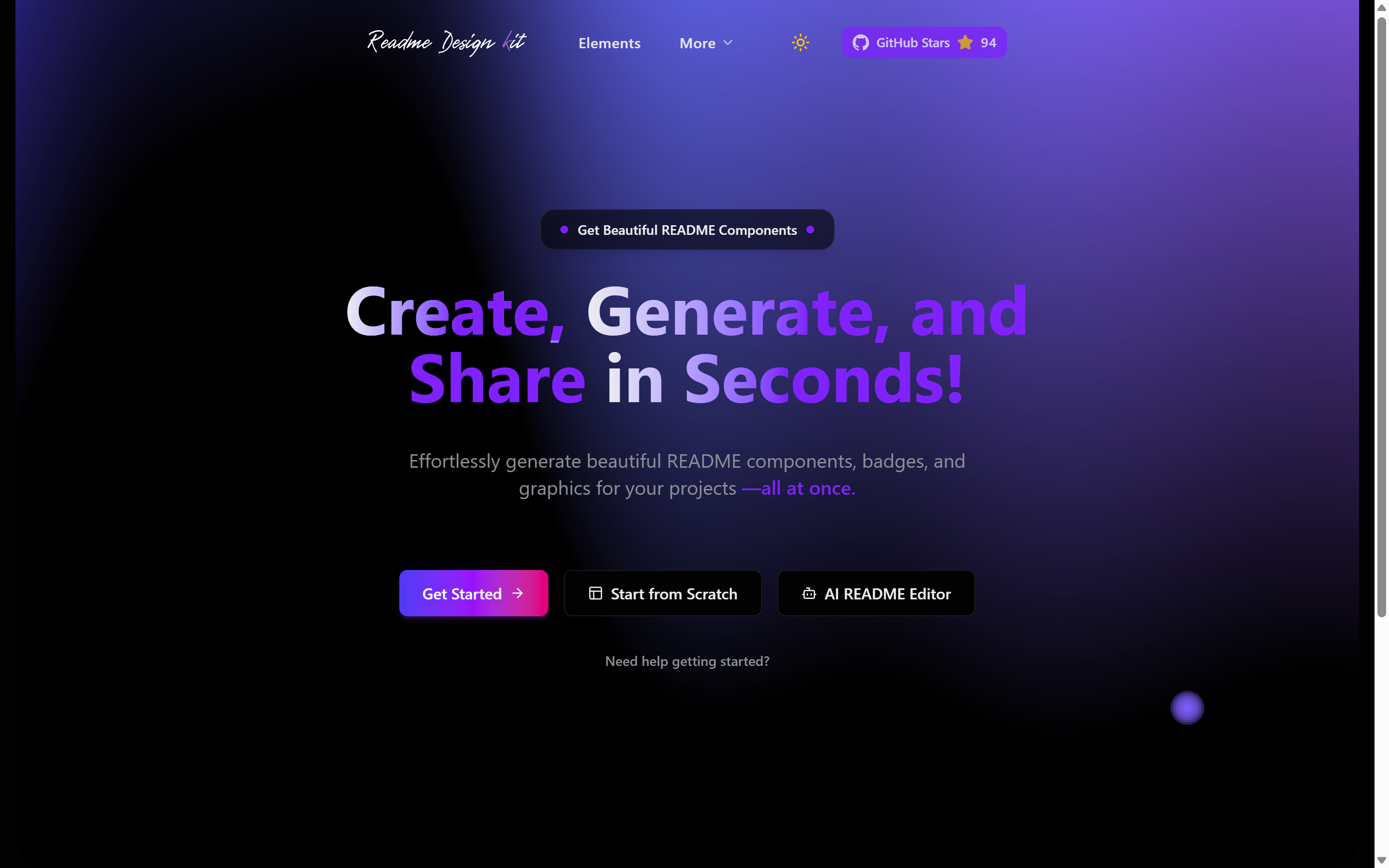 README Design Kit gallery image