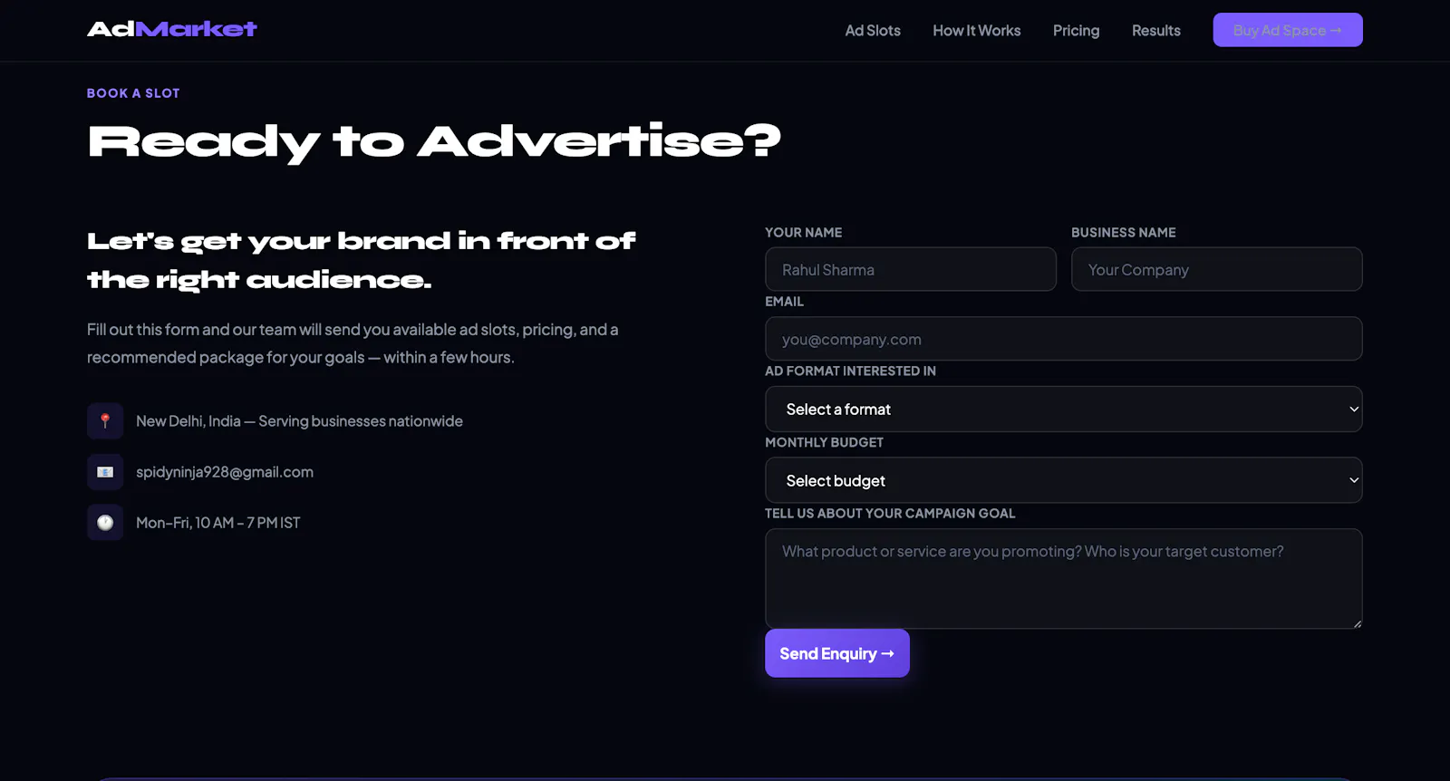 AdMarket — Buy premium ads in budget  screenshot 2