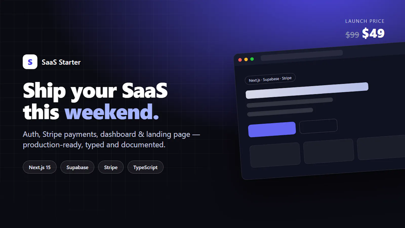 SaaS Starter screenshot 1