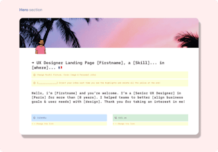 Minimal UX Designer Landing Page gallery image