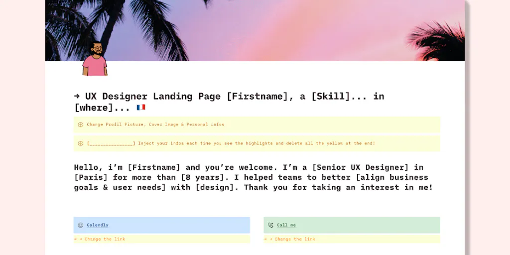 Minimal UX Designer Landing Page Product Information and Latest Updates ...