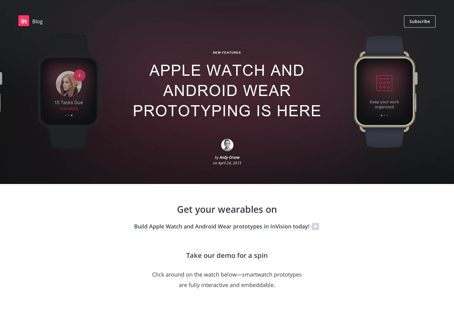 InVision for Apple Watch