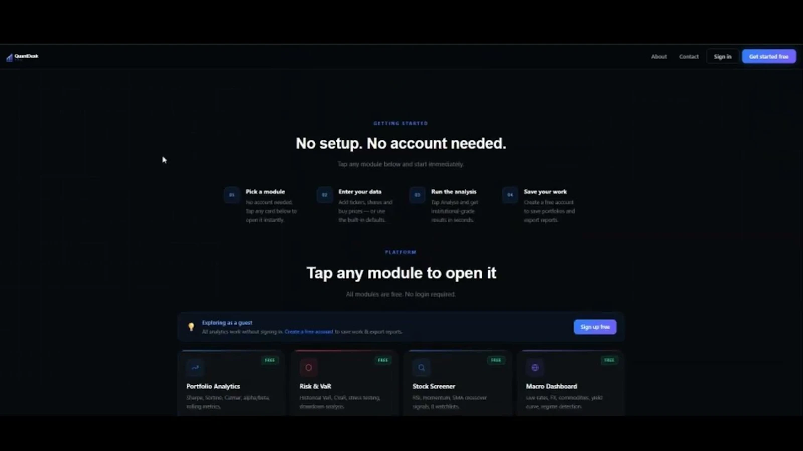 QuantDesk Pro screenshot 1 (video preview)