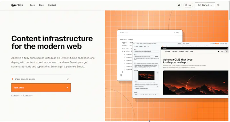 Aphex CMS screenshot 2