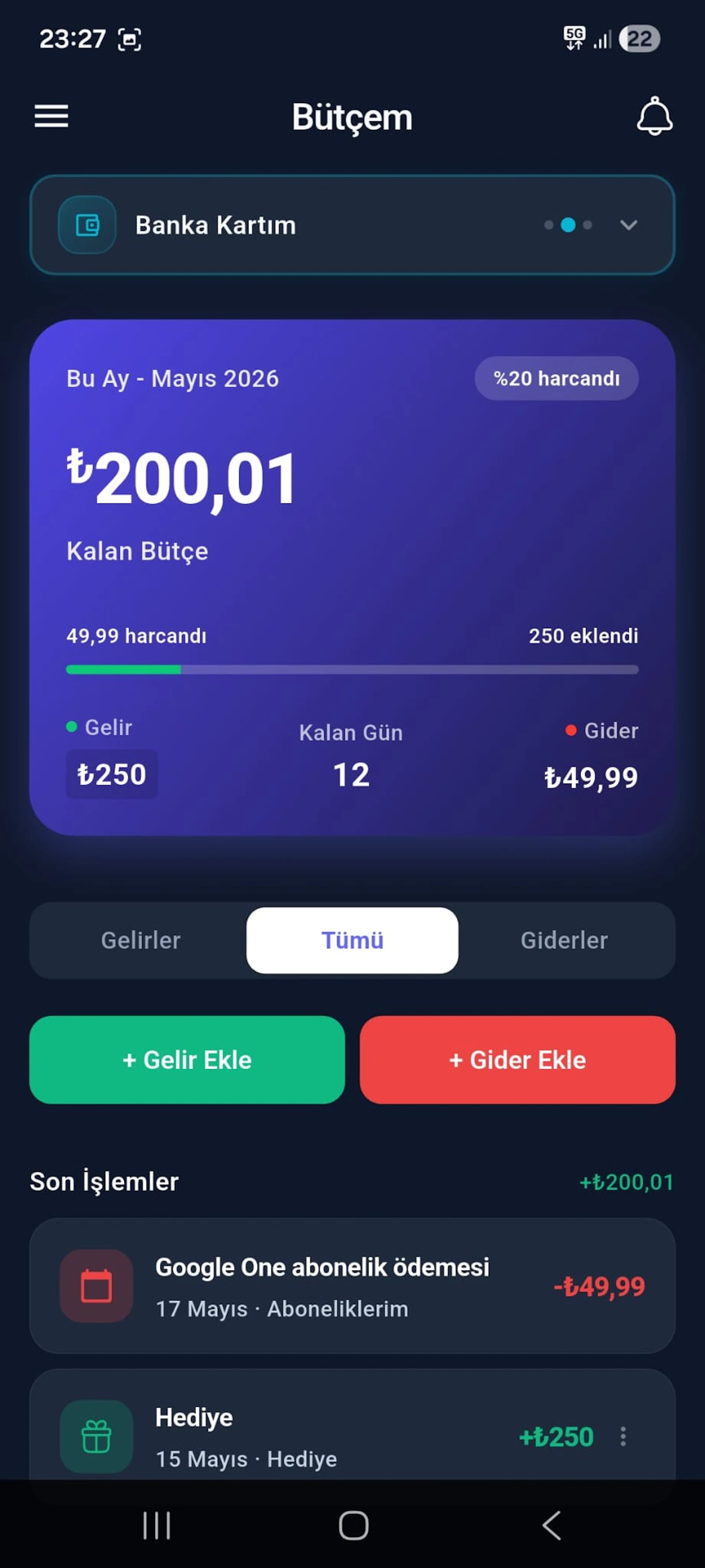 Budget Manager screenshot 2