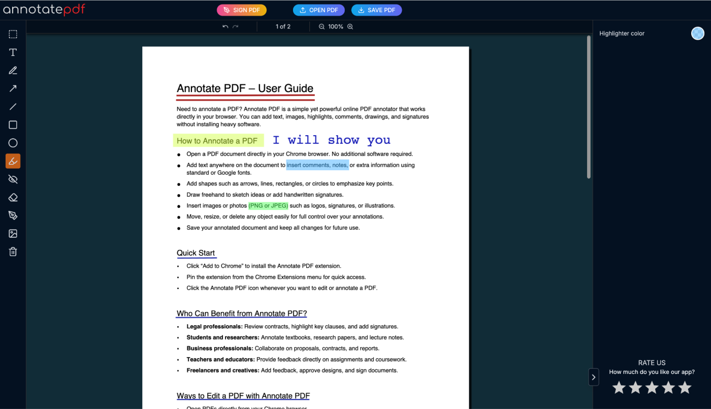 Annotate PDF gallery image