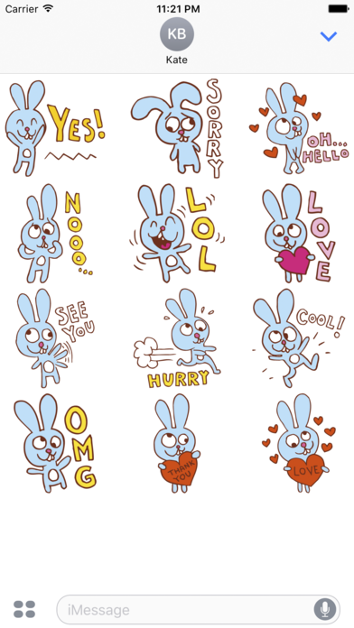Crazy Bunny Sticker gallery image