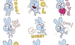 Crazy Bunny Sticker image