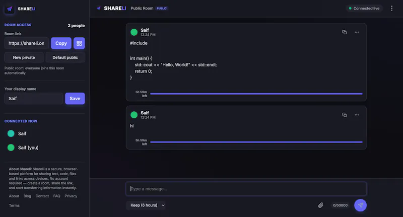 Shareli screenshot 4