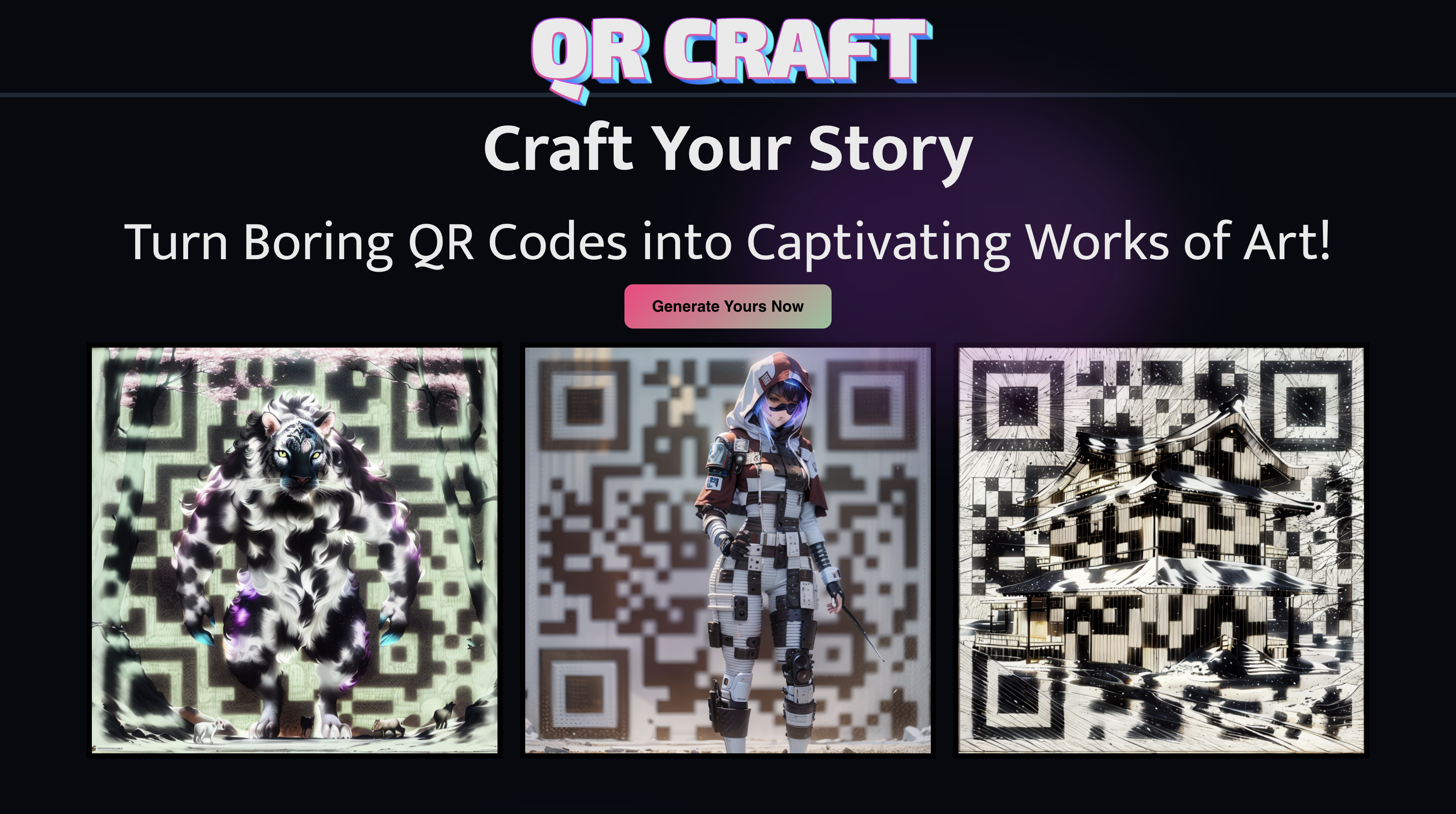 startuptile QRCraft-Turn Boring QR Codes into Captivating Works of Art!