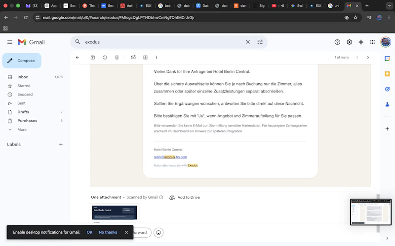 EXODUS Hotel Intelligence screenshot 13