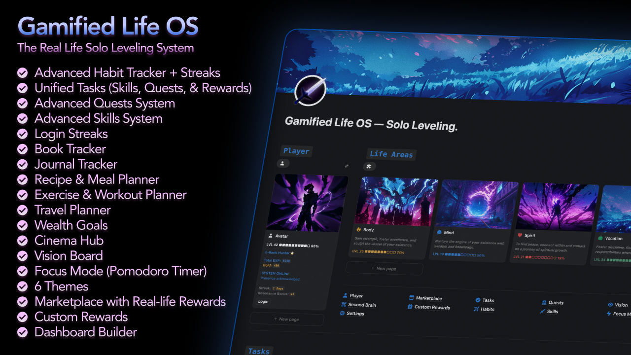 Gamified Life OS - Screenshot 2 showing product features and functionality