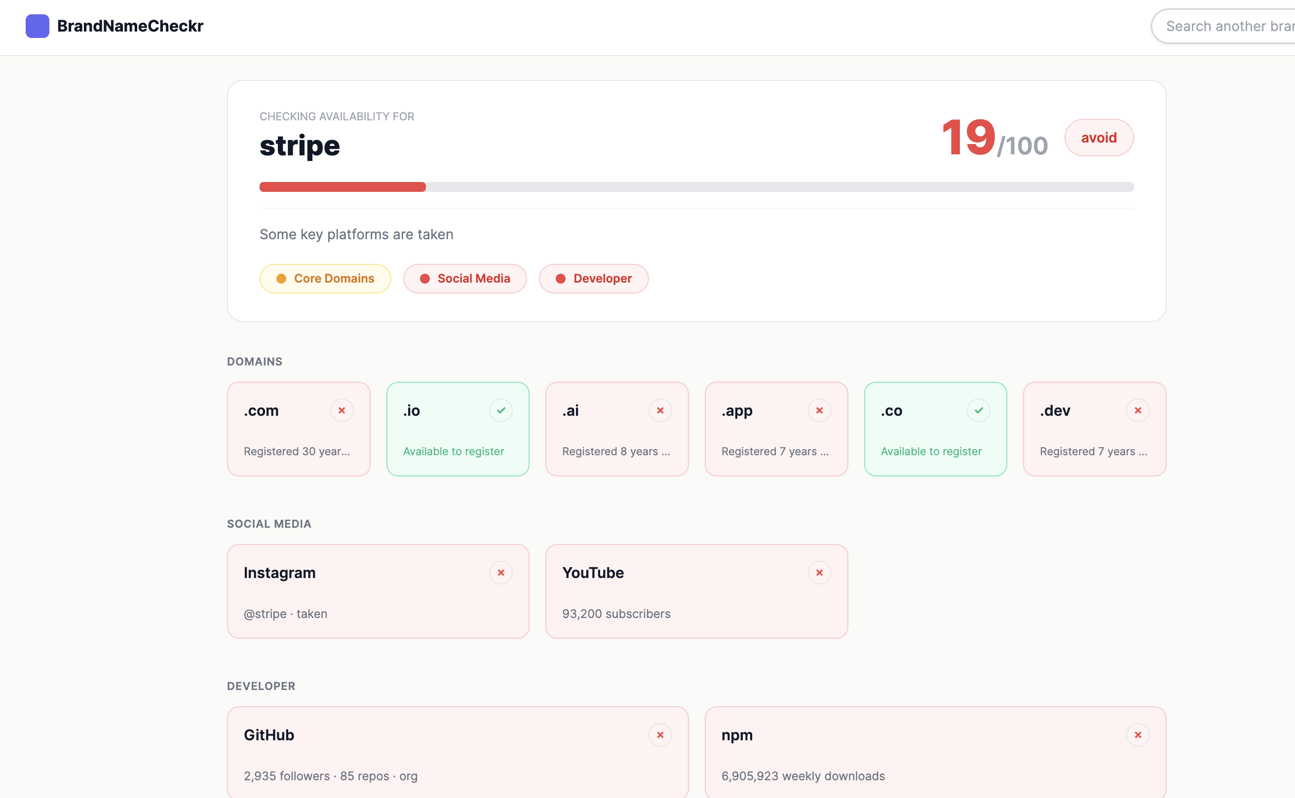 BrandNameCheckr