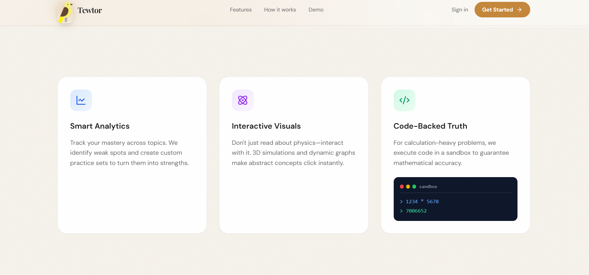 Tewtor.ai - Screenshot 2 showing product features and functionality