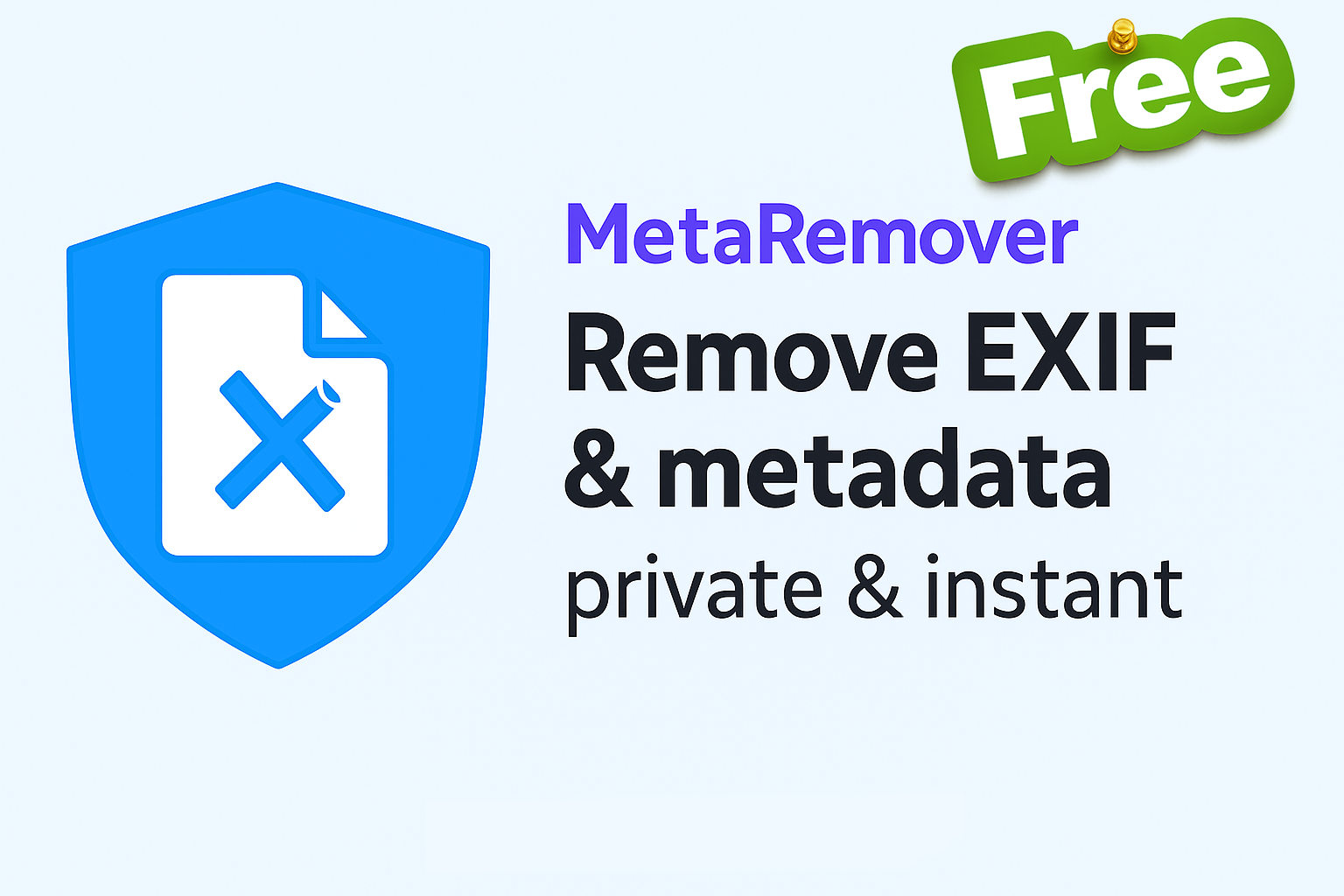 MetaRemover — Clean Image & Docs - Main product screenshot demonstrating key features and user interface