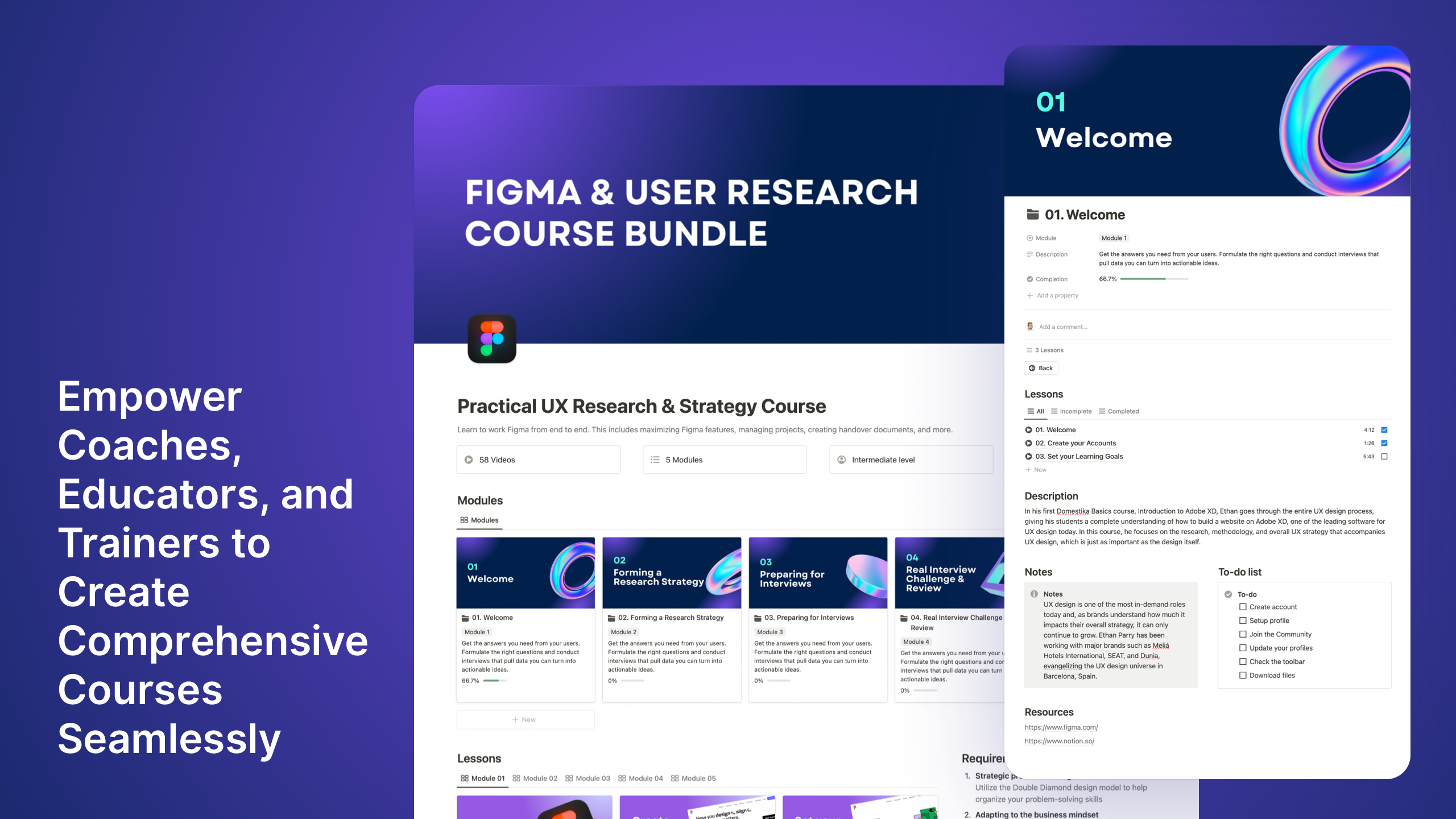 Course Builder Notion Template gallery image