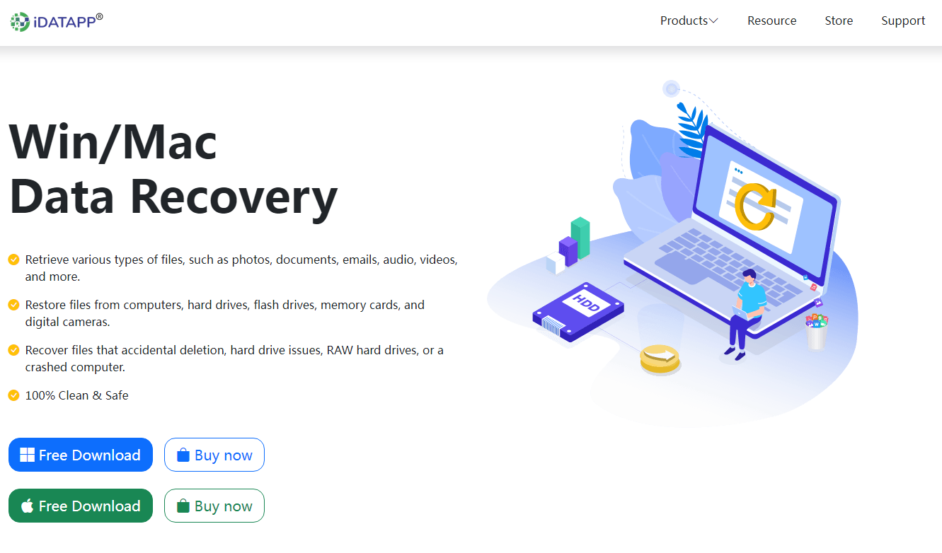 وسائط استرداد بيانات Win/Mac - احصل على البيانات المحذوفة/المفقودة من كمبيوتر Windows/Mac. 1