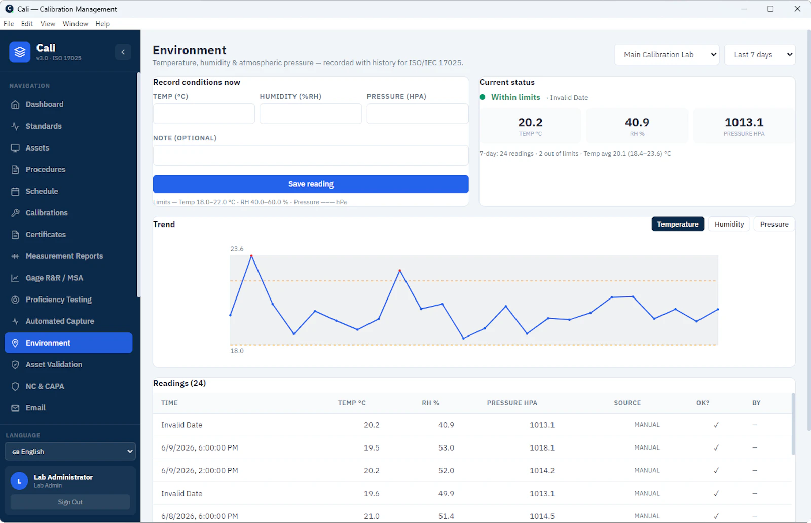 Cali V3 – Precision Calibration Software screenshot 4
