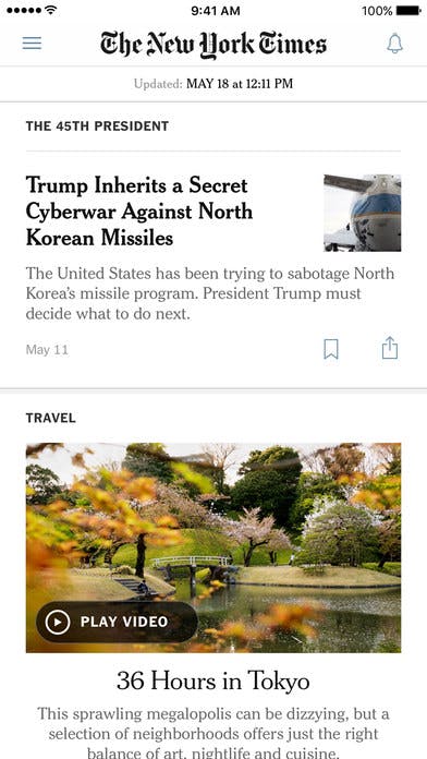 NYTimes 6.0 for iOS media 2