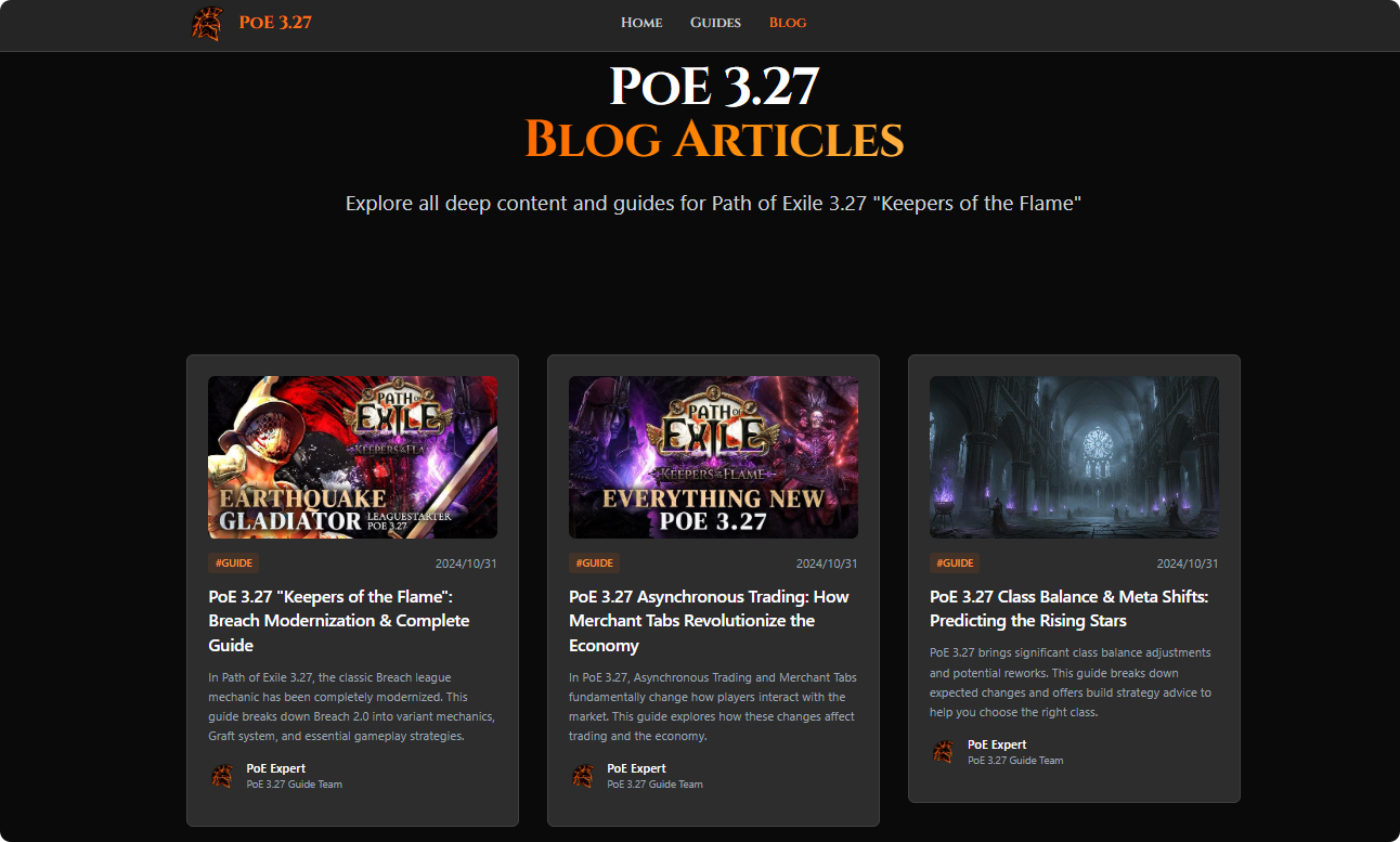 PoE 3.27 "Keepers of the Flame" gallery image