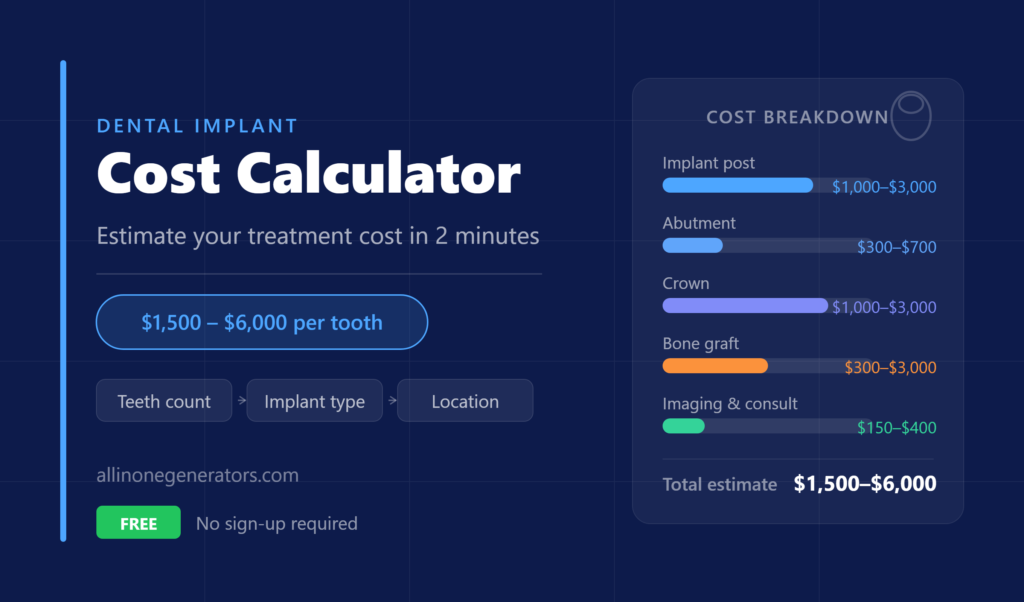 Dental Implant Cost Calculator gallery image