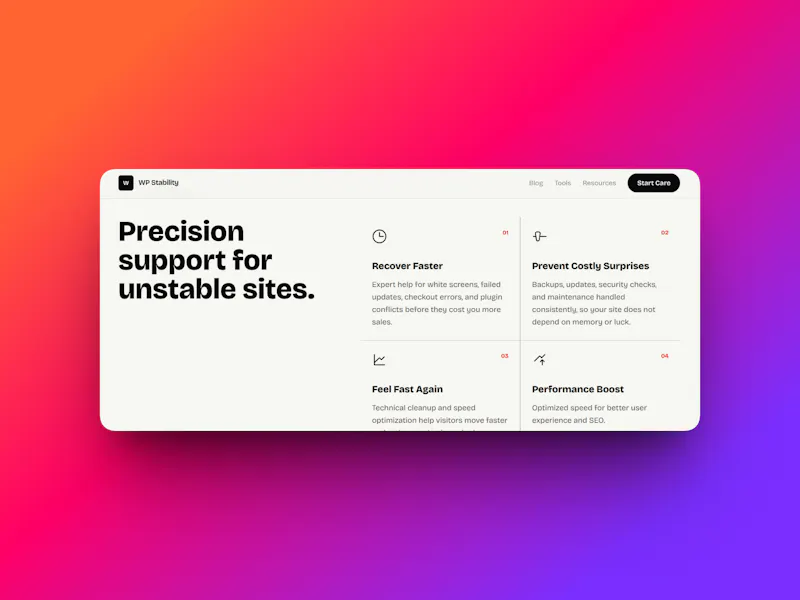 WP Stability screenshot 3