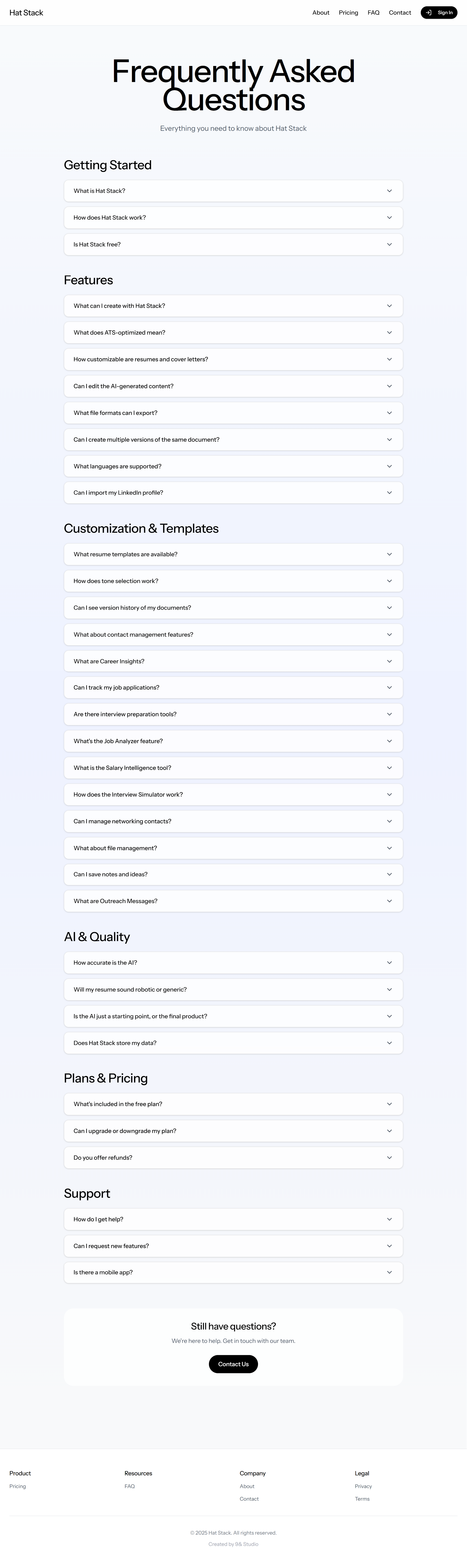 Hat Stack - Screenshot 5 showing product features and functionality