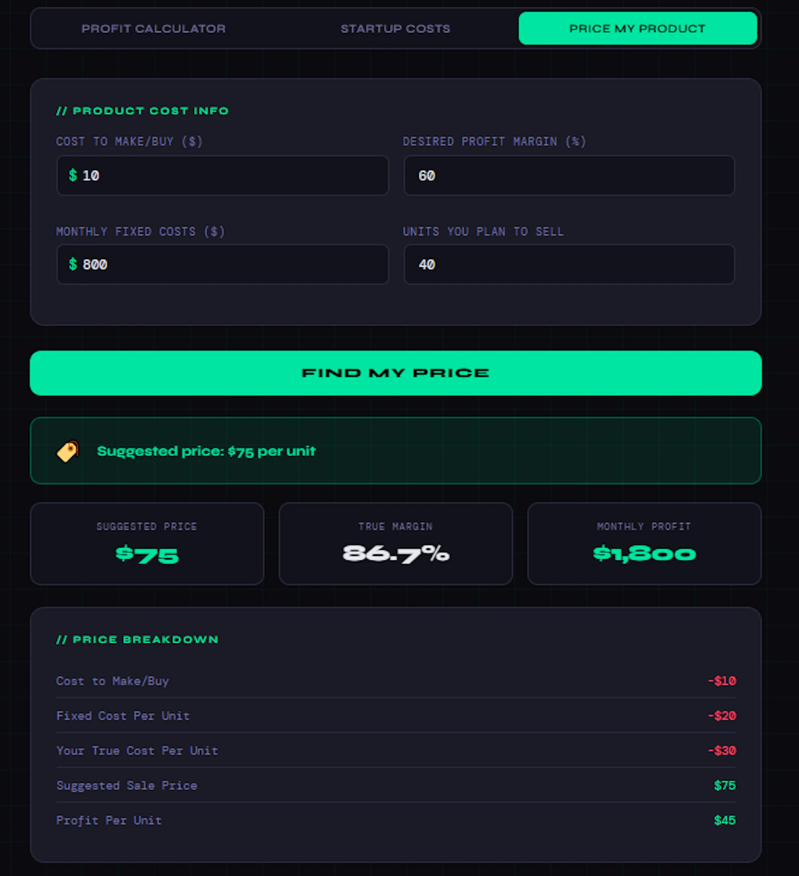 BizProfit screenshot 2