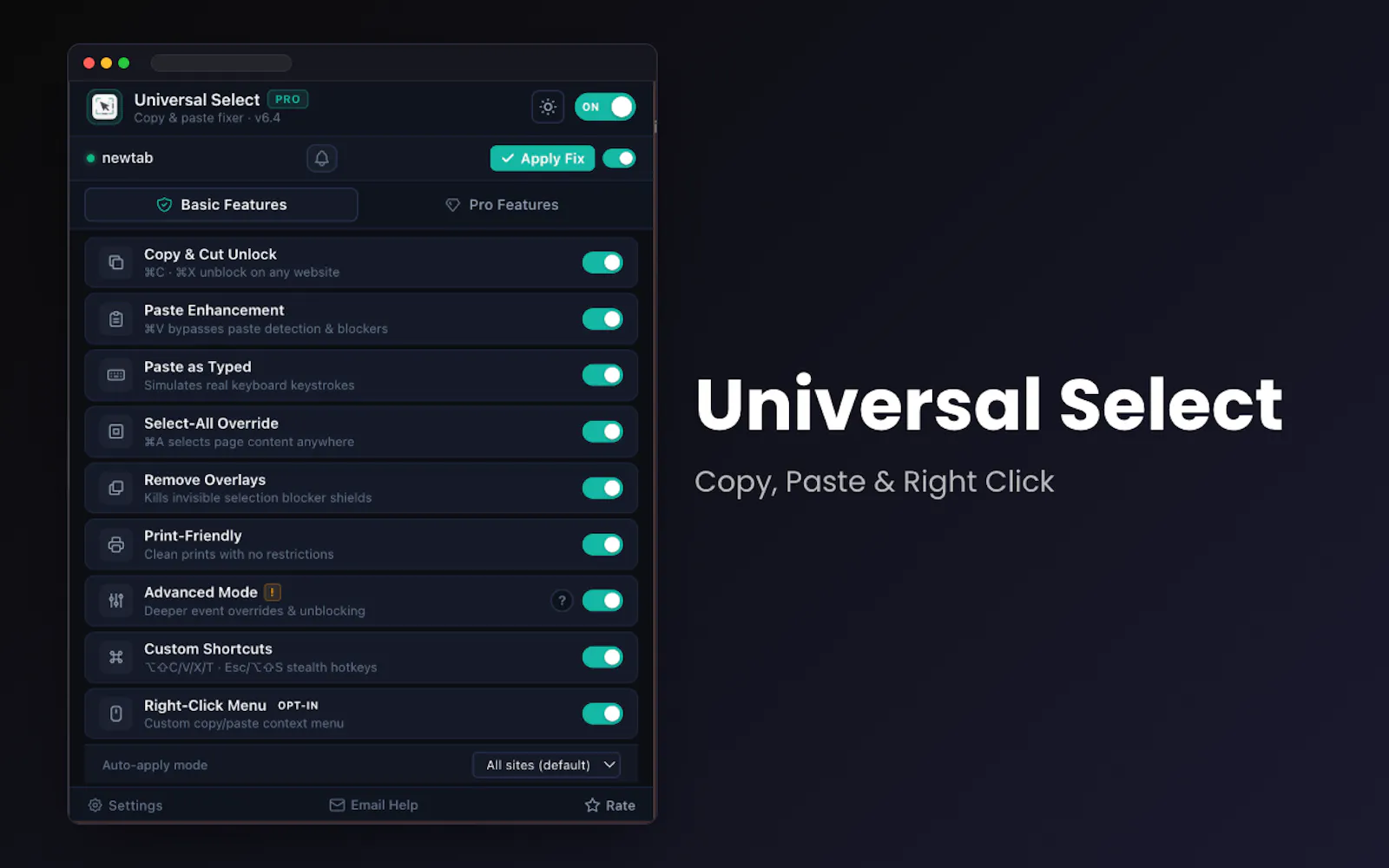 Universal Select screenshot 1