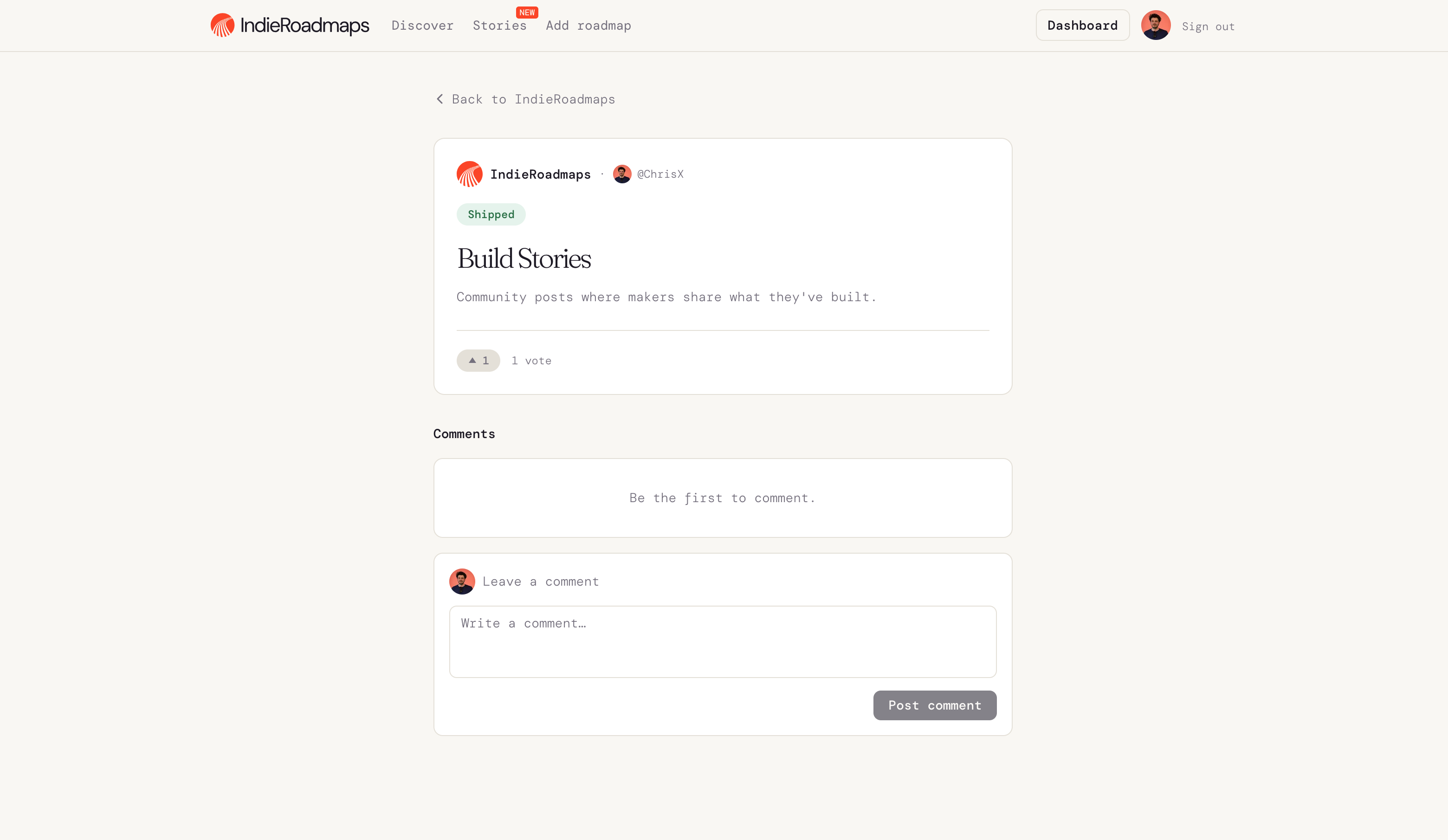IndieRoadmaps gallery image