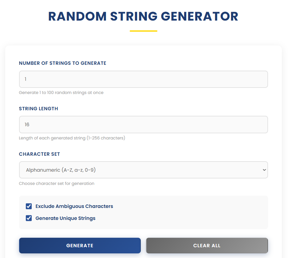Random String Generator gallery image